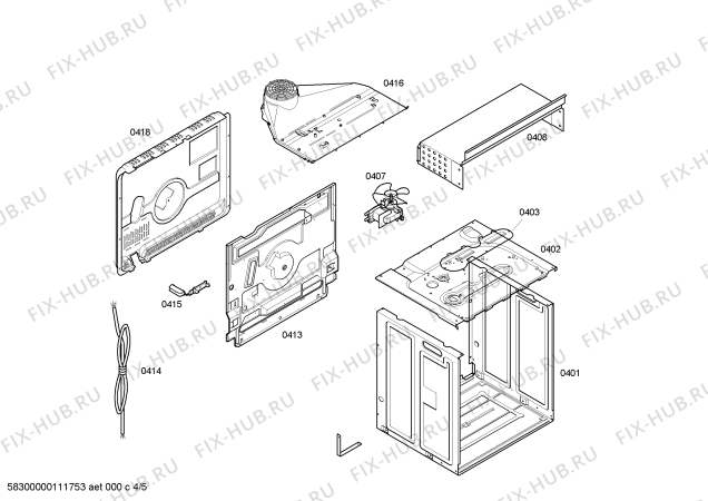 Схема №3 4HT413X с изображением Кнопка для плиты (духовки) Bosch 00427596