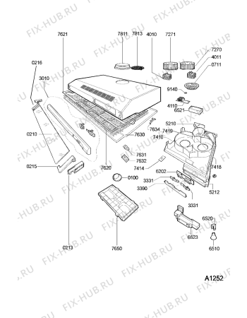 Схема №1 AKR 426 NB с изображением Крышечка для электровытяжки Whirlpool 481946279926