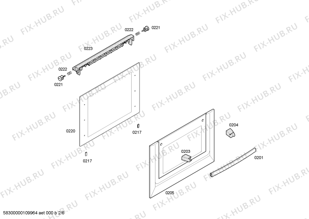 Взрыв-схема плиты (духовки) Bosch HBN424320E - Схема узла 02