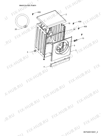 Схема №4 AWG 5101/M с изображением Винтик для стиральной машины Whirlpool 482000009782