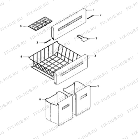 Взрыв-схема холодильника Tricity Bendix CF004 - Схема узла Furniture