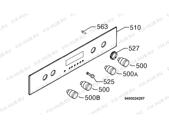 Взрыв-схема плиты (духовки) Privileg 890349_60106 - Схема узла Command panel 037