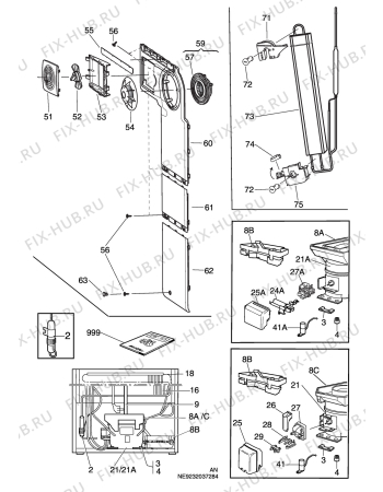 Взрыв-схема холодильника John Lewis JLLFW1805 - Схема узла C10 Cold, users manual