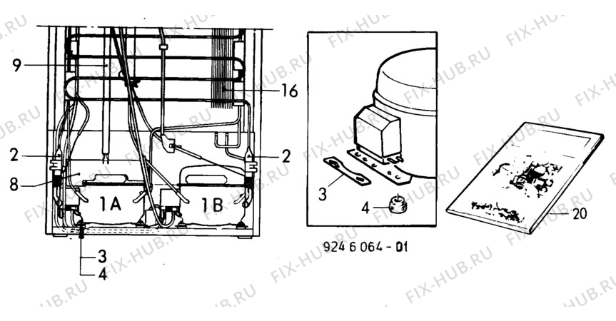 Взрыв-схема холодильника Privileg P3838 - Схема узла C10 Cold, users manual