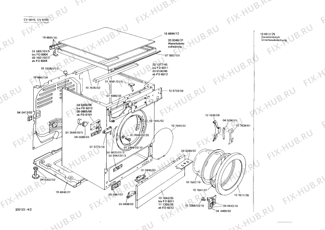 Взрыв-схема стиральной машины Constructa CV6150 - Схема узла 02