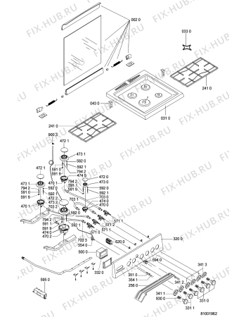 Схема №2 ACM 847 IX с изображением Панель для духового шкафа Whirlpool 481245310033