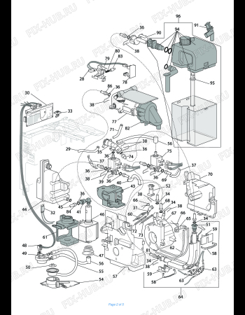Схема №1 LATTISSIMA ONE F111 W с изображением Термопредохранитель для электрокофемашины DELONGHI 5013255301