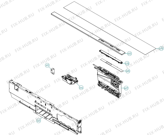 Взрыв-схема посудомоечной машины Gorenje GDV652XL (365251, DW90.2) - Схема узла 06