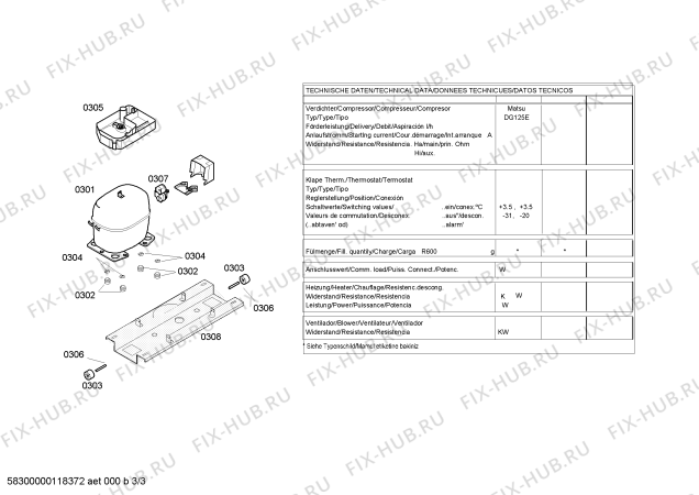 Схема №2 KGV33X35 с изображением Дверь для холодильника Bosch 00244491