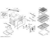 Схема №3 HDS7062U с изображением Стеклянная полка для духового шкафа Bosch 00604805
