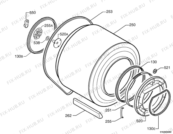 Взрыв-схема комплектующей Privileg 285205_1043 - Схема узла Functional parts 267