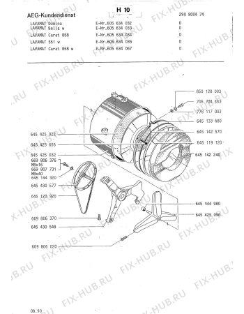 Взрыв-схема стиральной машины Aeg LAV551 W - Схема узла Section3