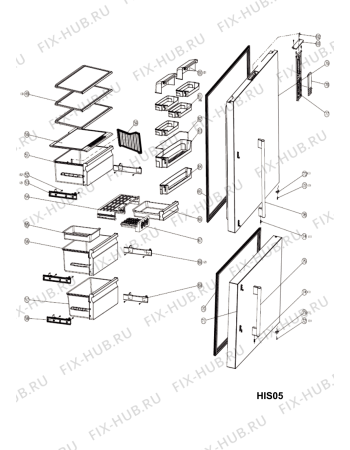 Взрыв-схема холодильника Indesit BMD725GHFTK (F089860) - Схема узла