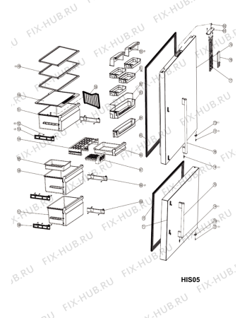 Схема №3 BMD725GHF (F087935) с изображением Дверь для холодильной камеры Indesit C00484562