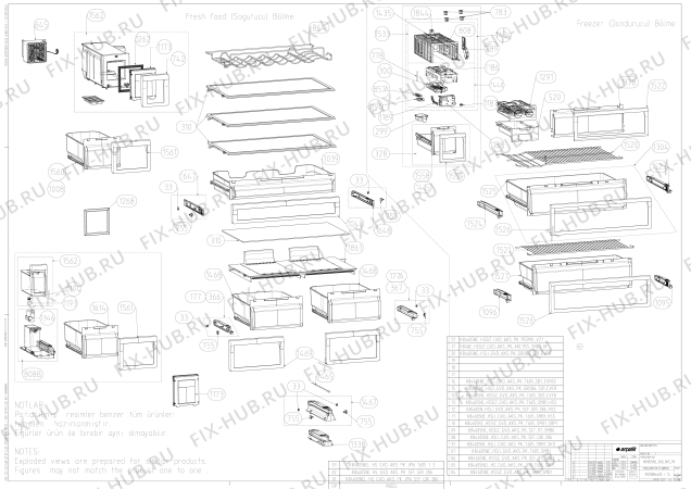 Схема №5 CN160120 (7290748712) с изображением Накопитель для холодильника Beko 4389241100