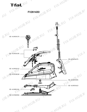 Схема №1 FV2614X0 с изображением Рукоятка для утюга (парогенератора) Seb CS-41959838