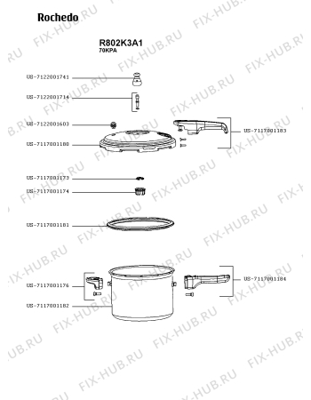 Схема №1 92160PA с изображением Кастрюля для духовки Seb US-7117001181