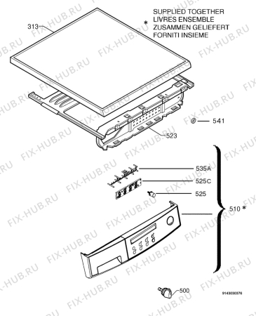 Взрыв-схема стиральной машины Electrolux EWS1251 - Схема узла Command panel 037