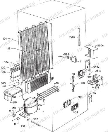 Взрыв-схема холодильника Electrolux TRW1106 - Схема узла Cooling system 017