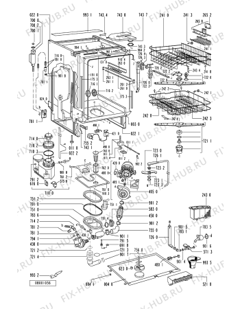 Схема №2 ADG 957/3 M с изображением Панель для электропосудомоечной машины Whirlpool 481245370338