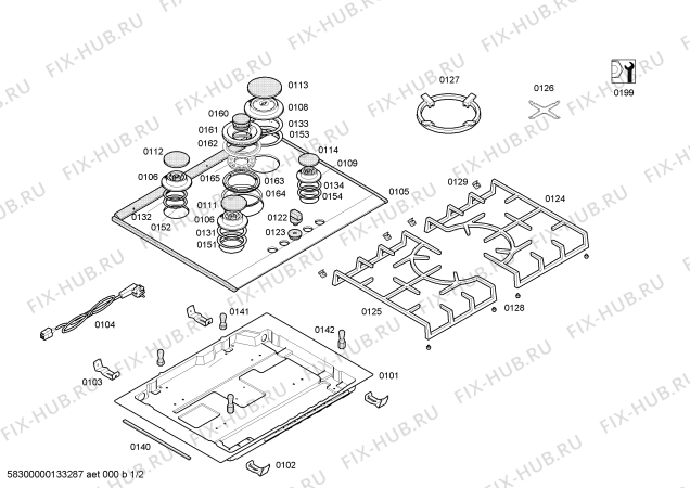 Схема №2 PGV775K01N с изображением Стеклокерамика для духового шкафа Bosch 00473883