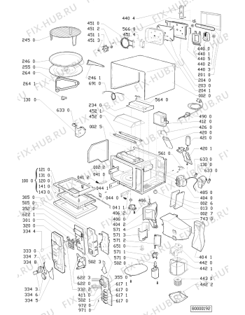 Схема №1 MT 265 BLANC с изображением Рукоятка для микроволновой печи Whirlpool 481949878193