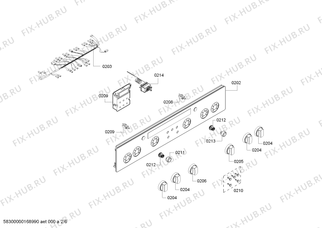 Схема №5 HP34W510J с изображением Кабель для плиты (духовки) Siemens 00653262