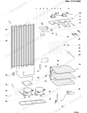 Взрыв-схема холодильника Indesit CG2340TI (F013426) - Схема узла