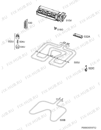 Взрыв-схема плиты (духовки) Zanussi ZOU10301WK - Схема узла Electrical equipment