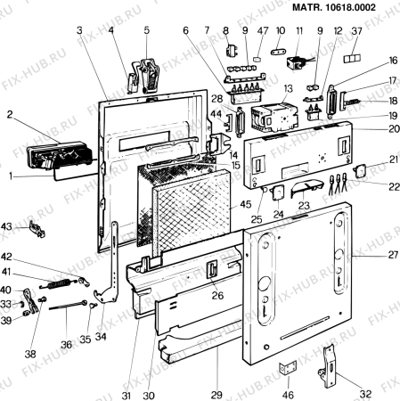 Схема №1 KLS45UK (F005007) с изображением Всякое для электропосудомоечной машины Indesit C00037739