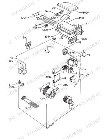 Взрыв-схема стиральной машины Zanussi ZWD1050TURBO - Схема узла Electrical equipment 268