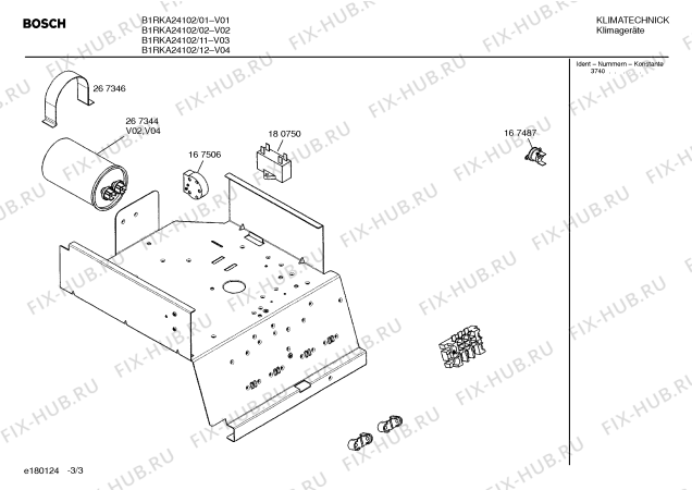 Взрыв-схема кондиционера Bosch B1RKA24102 - Схема узла 03