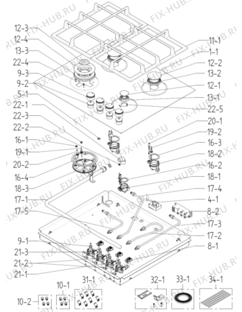 Схема №1 GKTG6SY2W (494990, GGW600) с изображением Пламярассекатель для электропечи Gorenje 452525