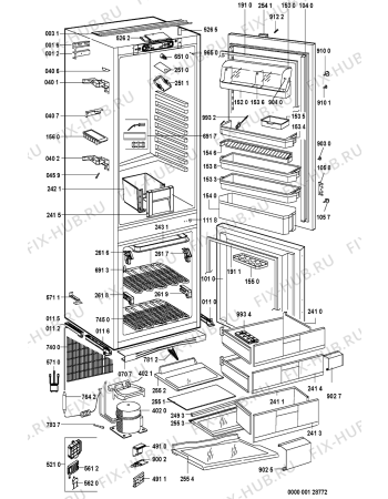 Схема №1 626.2.02 с изображением Элемент корпуса для холодильной камеры Whirlpool 481244069321
