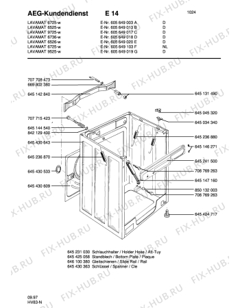 Взрыв-схема стиральной машины Aeg LAV6525 - Схема узла Housing 001