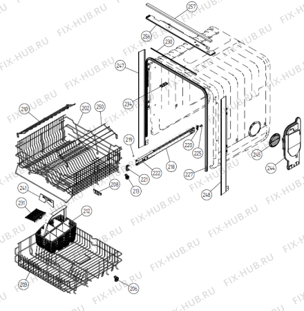 Взрыв-схема посудомоечной машины Gorenje DFUD042 US   -SS BiH #DFUD042-DSS (900001215, DW20.3) - Схема узла 02