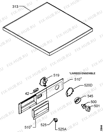 Взрыв-схема стиральной машины Zanussi FLS512 - Схема узла Decoration Panel