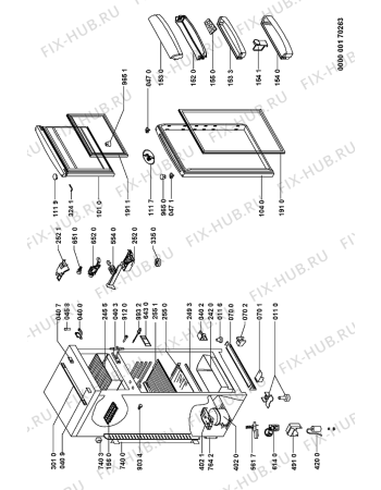 Схема №1 ARC 3130/AL с изображением Дверь для холодильной камеры Whirlpool 481241619313