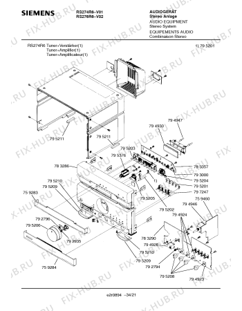 Схема №16 RS274R6 с изображением Головка воспроизведения и записи для телевизора Siemens 00795038