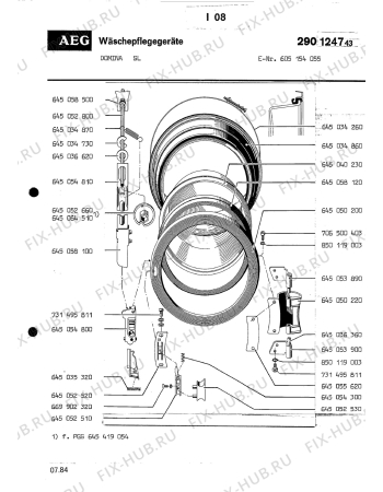Взрыв-схема посудомоечной машины Aeg DOMINA SL - Схема узла Section2