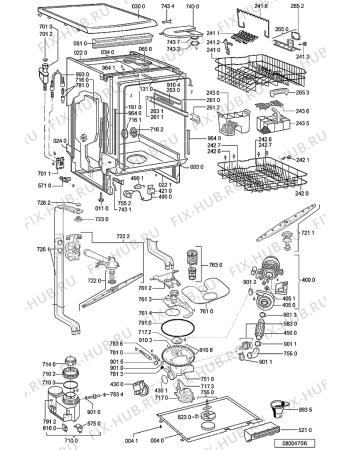 Схема №1 ADP 6940/5 WHM с изображением Блок управления для электропосудомоечной машины Whirlpool 481221479818