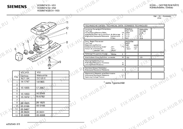 Схема №2 KI30M74GB с изображением Дверь для холодильной камеры Siemens 00235768