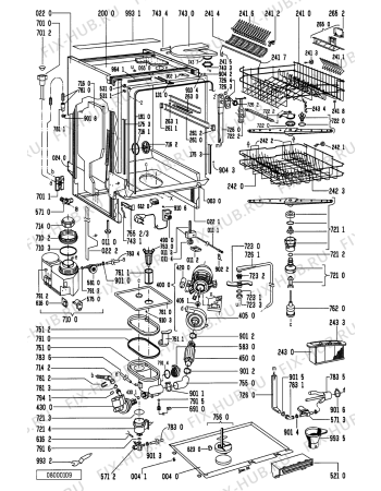 Схема №2 ADG 955 AVM с изображением Панель для посудомойки Whirlpool 481245379606