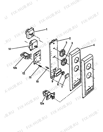 Взрыв-схема микроволновой печи Electrolux NF4065W - Схема узла Command panel 037