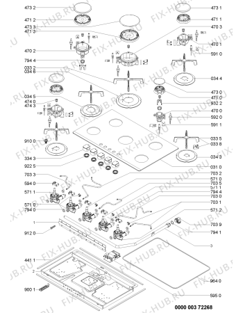 Схема №1 AKT 933 NB с изображением Шланг для духового шкафа Whirlpool 481010334948