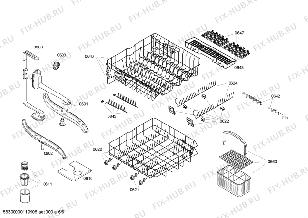 Схема №4 SHX46L06UC Bosch с изображением Кнопка для посудомойки Siemens 00425171