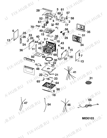 Схема №1 MWX4311X (F088056) с изображением Всякое для духового шкафа Indesit C00581049