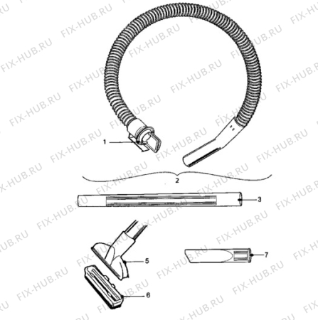 Взрыв-схема пылесоса Electrolux Z1280 - Схема узла Hose