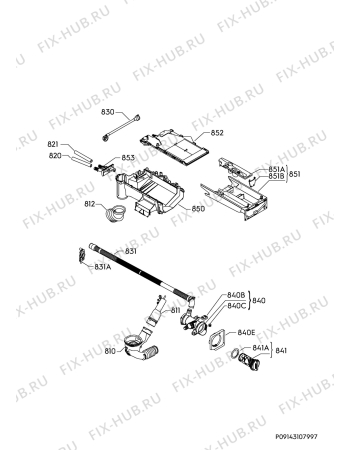 Взрыв-схема стиральной машины John Lewis JLBIWM1404 - Схема узла Hydraulic System 272