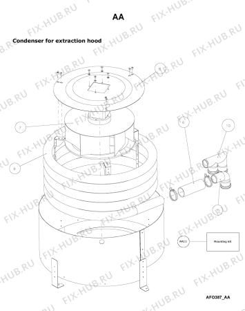 Схема №12 AFO 385 с изображением Всякое для составляющей Whirlpool 483286011697